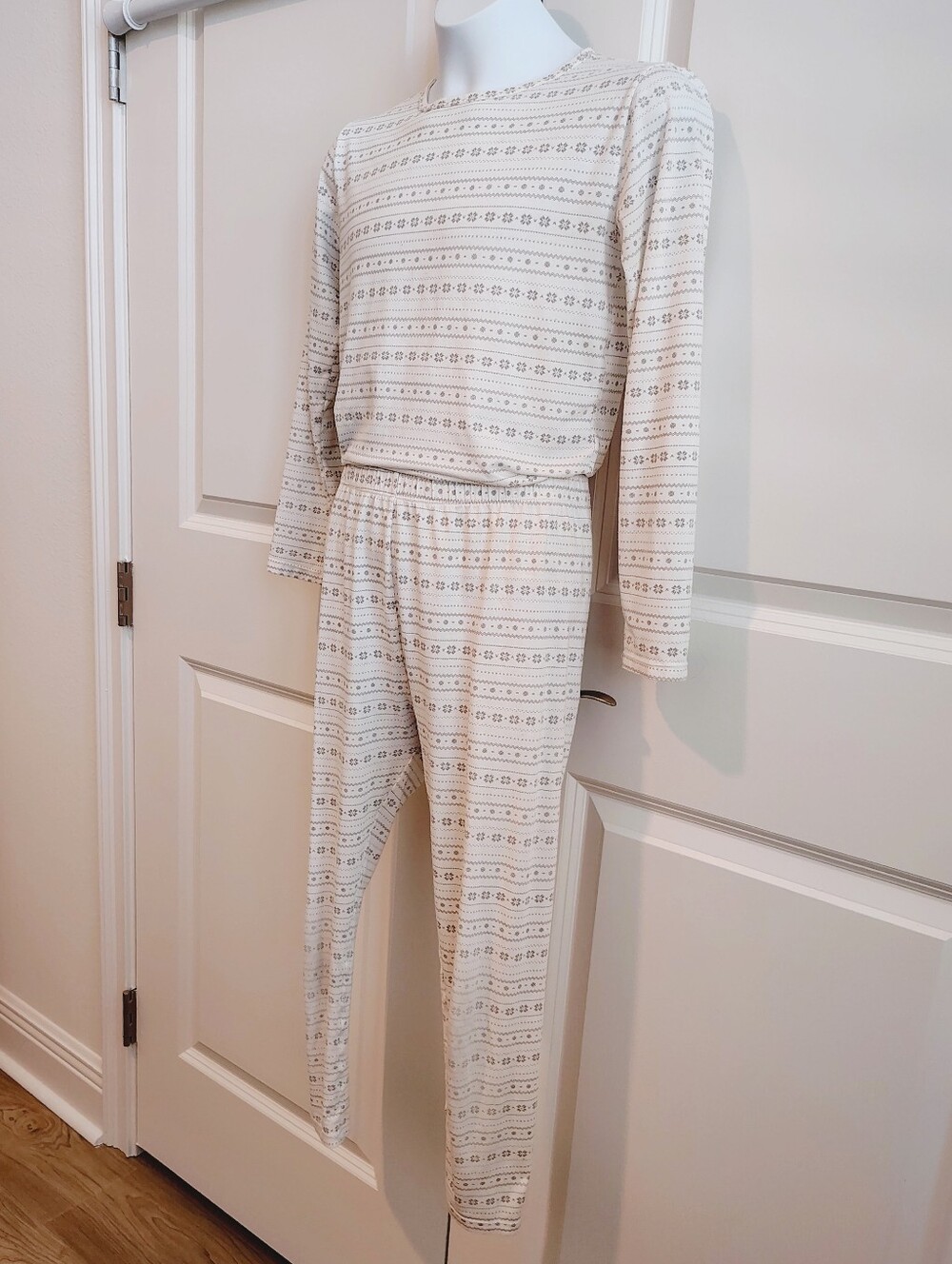 Fair Isle Pattern Pajama Set - Picture 3 of 8